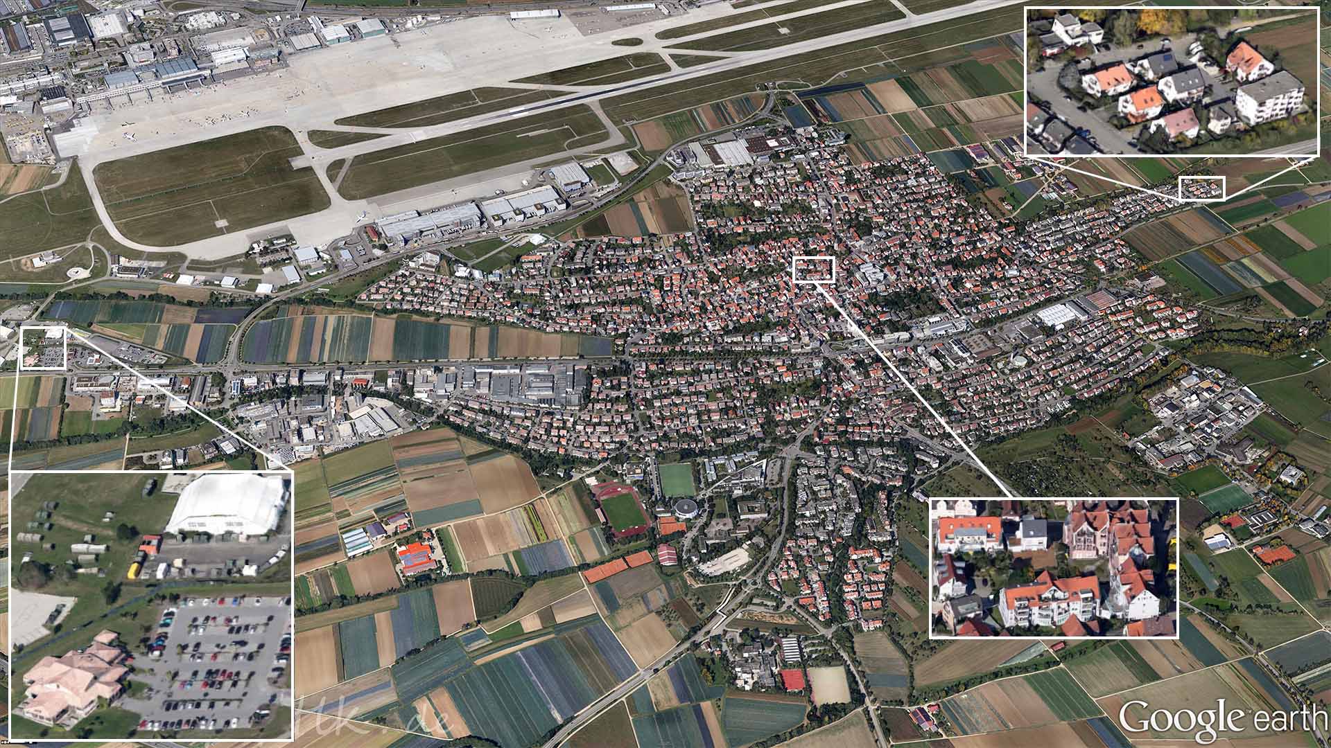 Google Earth ob Bernhausen